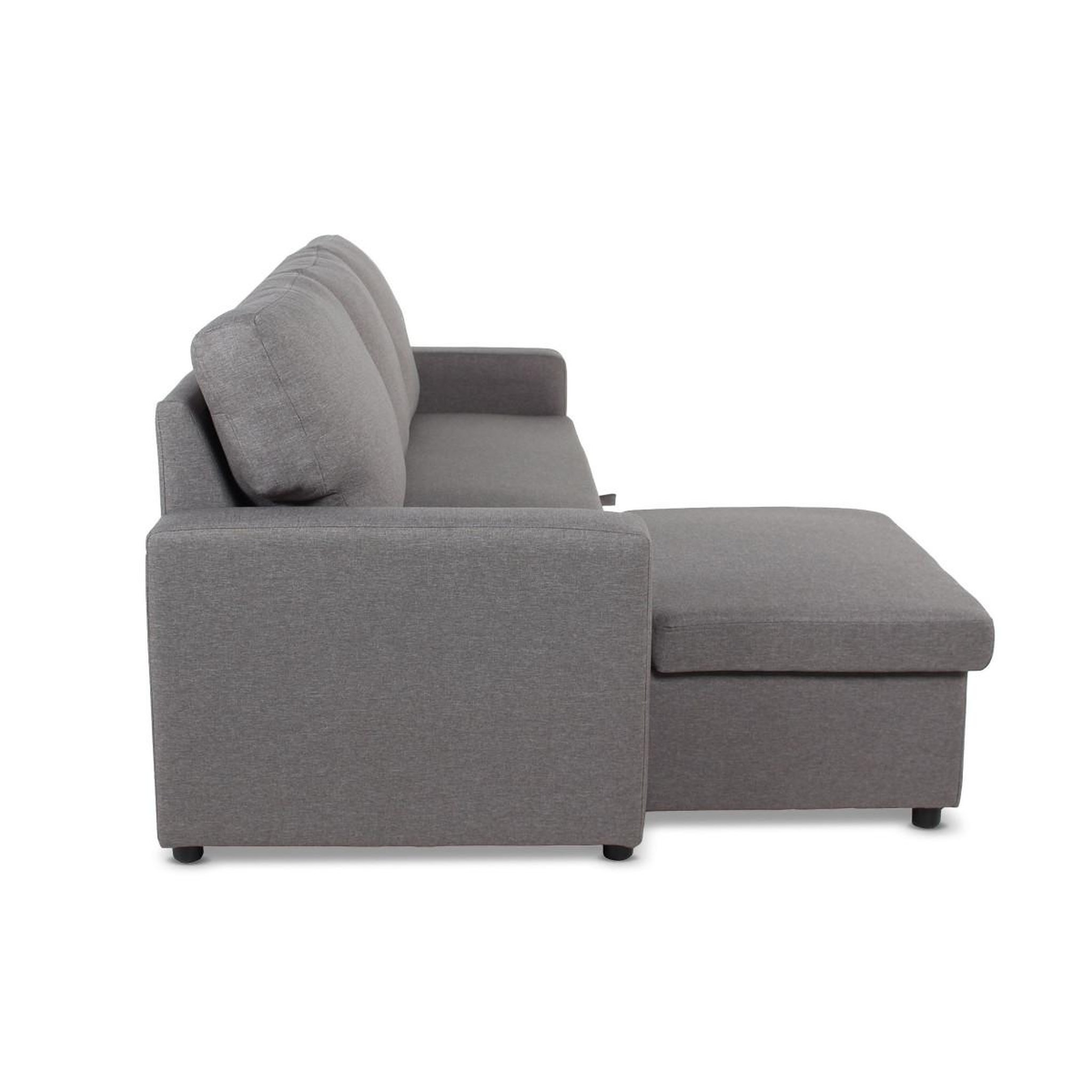 Voir la diapositive 3 : Paris Prix Canapé d'angle gauche convertible  minera  215cm gris