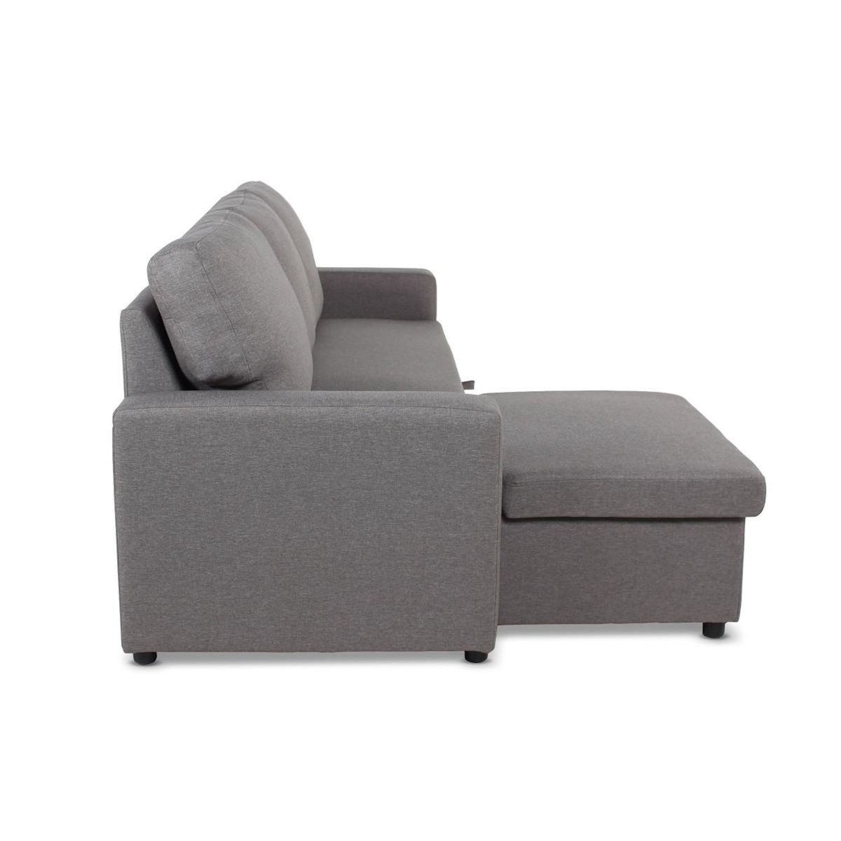 Paris Prix Canapé d'Angle Gauche Convertible  Minera  215cm Gris