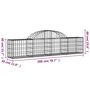 Voir la diapositive 6 : VIDAXL Paniers a gabions arques 8 pcs 200x30x40/60 cm Fer galvanise