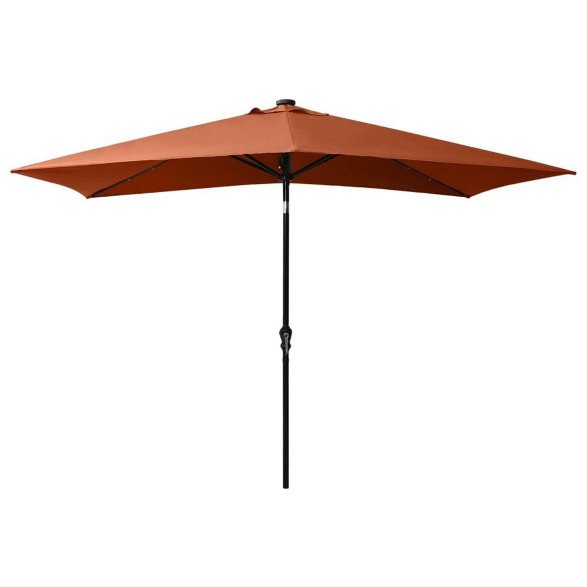 VIDAXL Parasol de jardin avec LED et mat en acier terre cuite 2x3 m