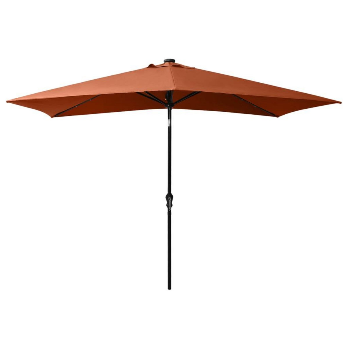 VIDAXL Parasol de jardin avec LED et mat en acier terre cuite 2x3 m