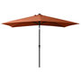 Voir la diapositive 3 : VIDAXL Parasol de jardin avec LED et mat en acier terre cuite 2x3 m