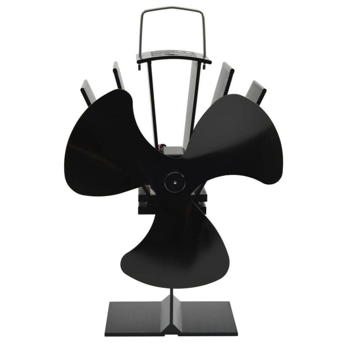 VIDAXL Ventilateur de poele alimente par chaleur 3 pales Noir