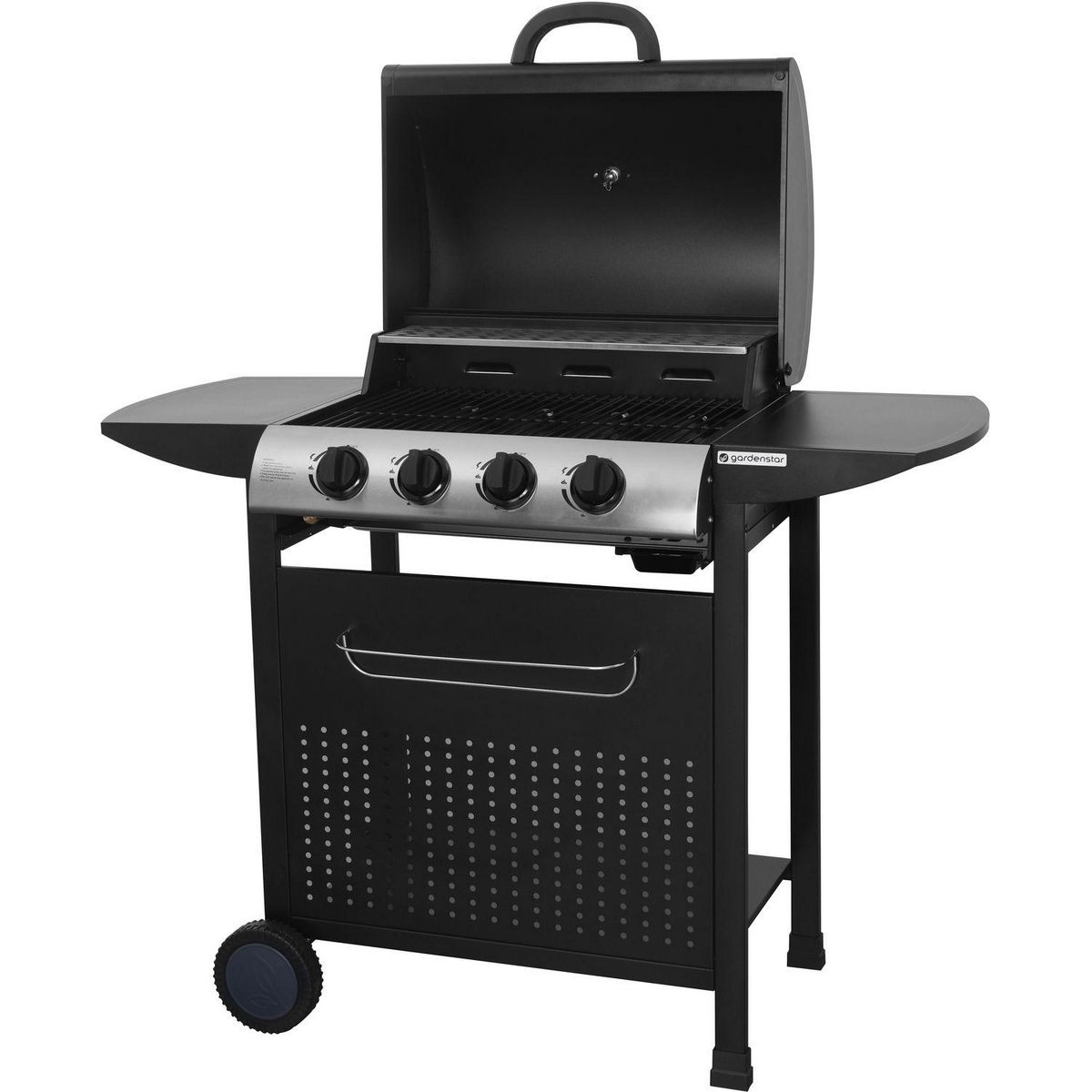 GARDENSTAR Barbecue gaz - 4 brûleurs - Acier