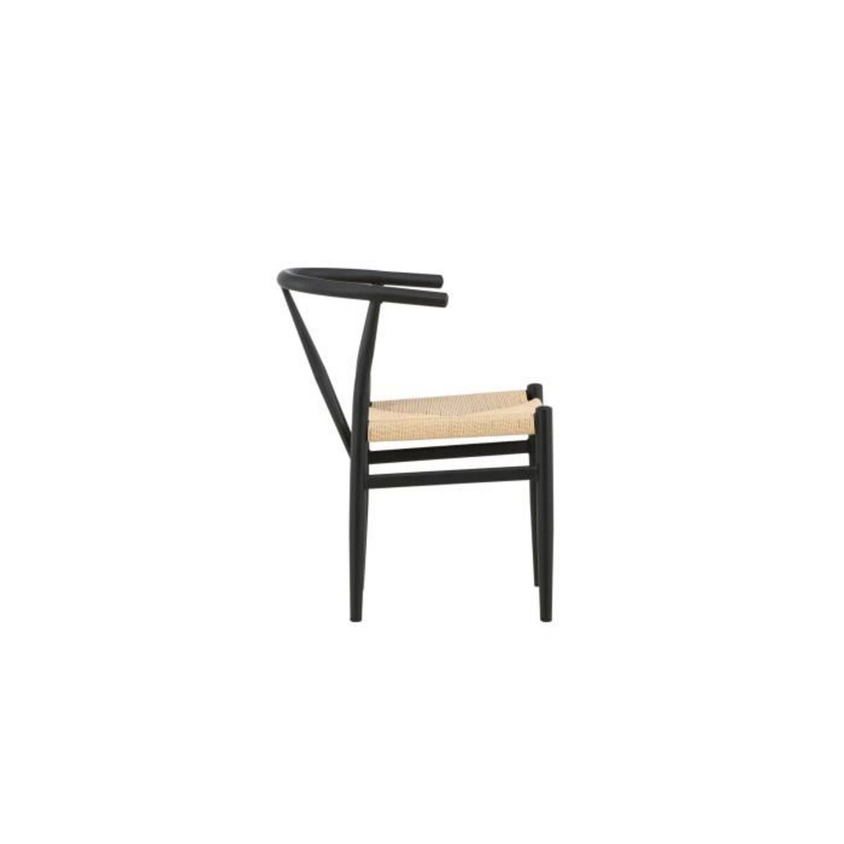 Paris Prix Chaise en Rotin  Alfons  72cm Noir