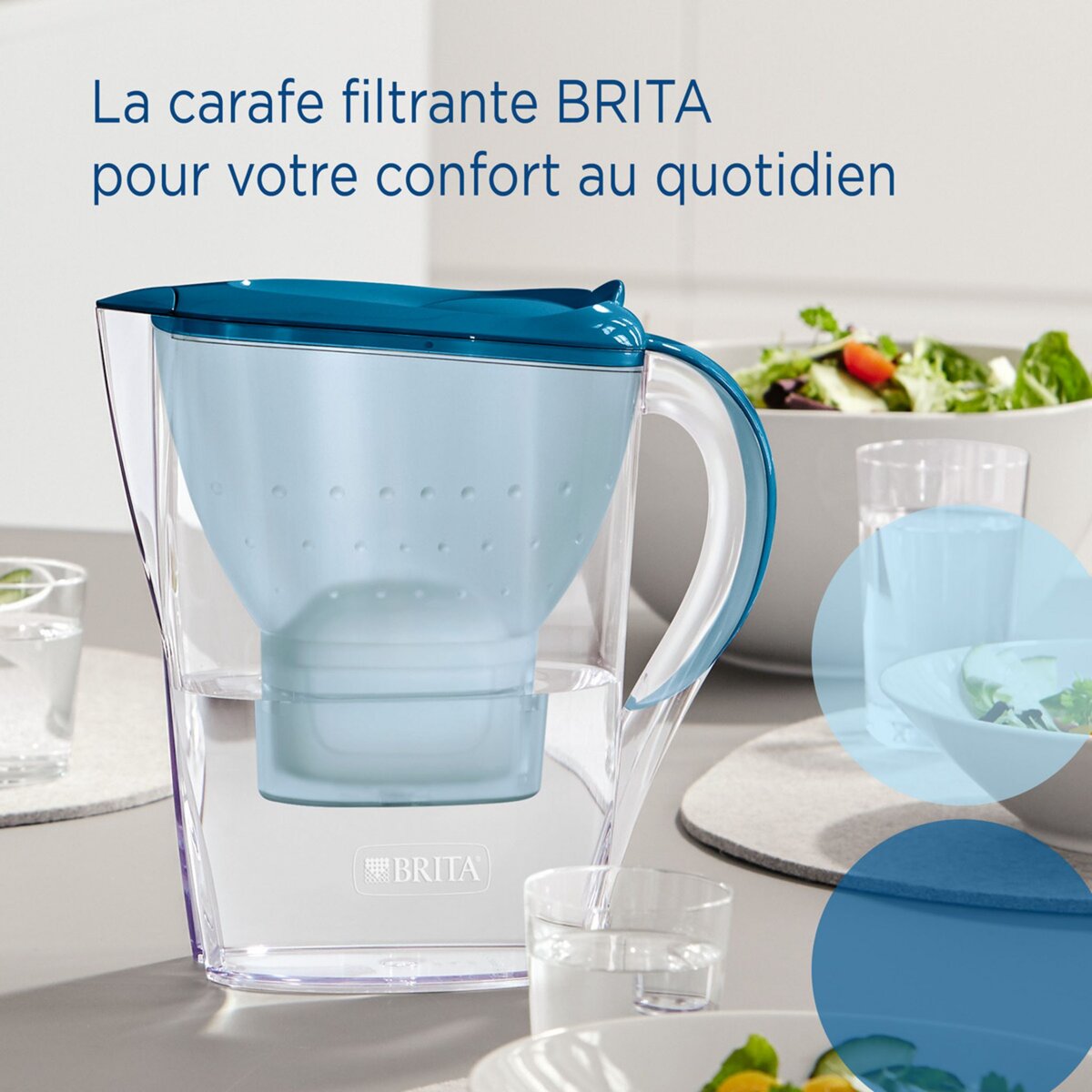 BRITA BRITA Carafe filtrante Marella bleu (2,4L) inclus 1 cartouche filtrante MAXTRA PRO All-in-1