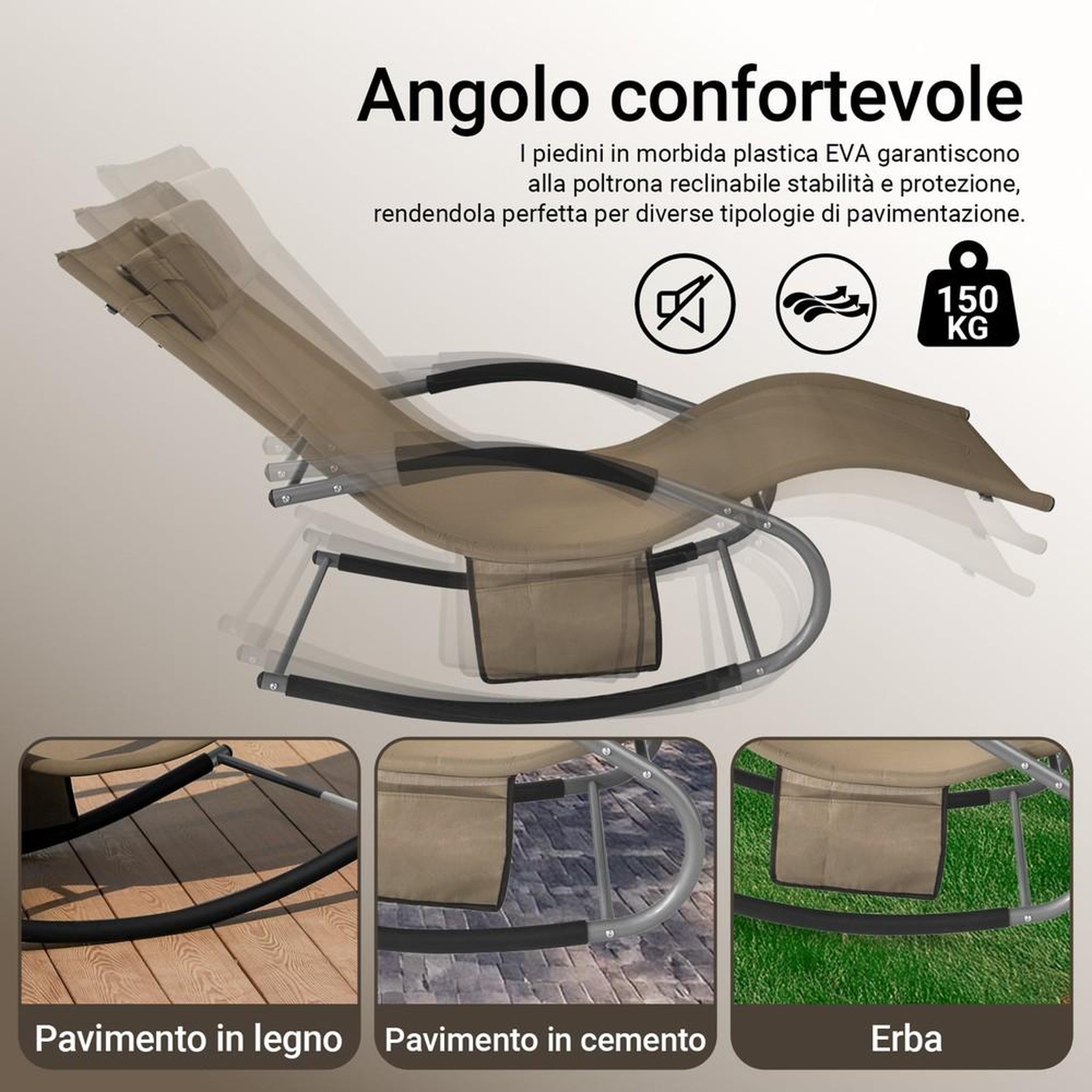 Voir la diapositive 5 : SOBUY SoBuy - Lot de 2 chaises à bascule pour jardin - Moderne - OGS28X2