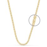 L'ATELIER D'AZUR Collier / Chaîne Or Jaune Maille Oeil de Tigre - Homme - 50cm