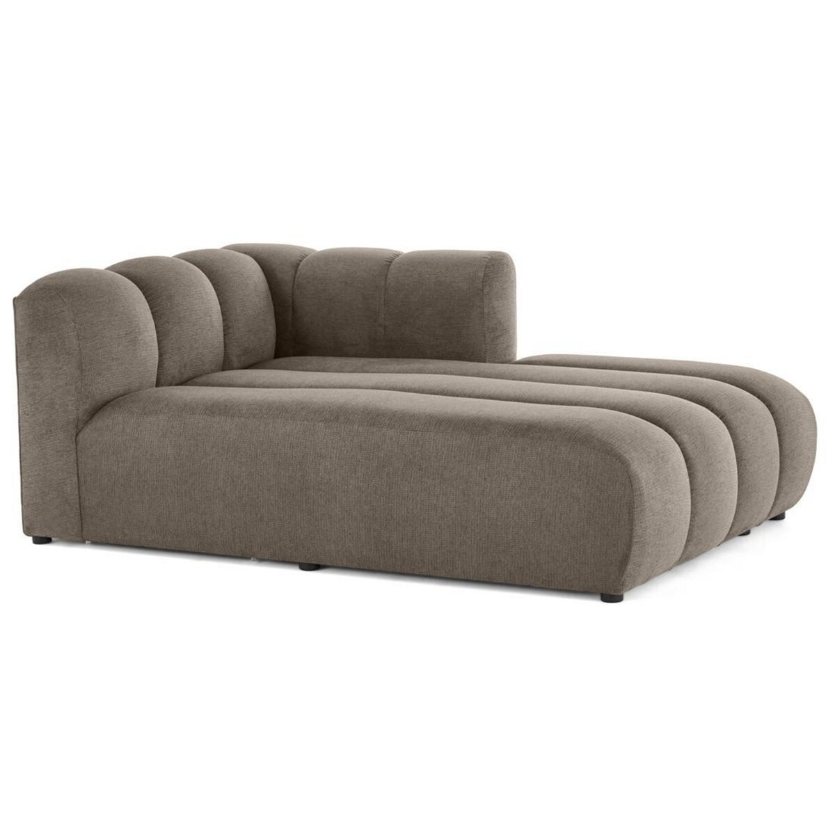 LISA DESIGN Debbie - module d'assise méridienne droit en tissu texturé