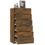 Voir la diapositive 4 : VIDAXL Buffet avec 6 tiroirs Chêne fumé 50x34x96 cm Bois d ingénierie