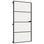 Voir la diapositive 5 : VIDAXL Porte interieure mince noir verre trempe aluminium