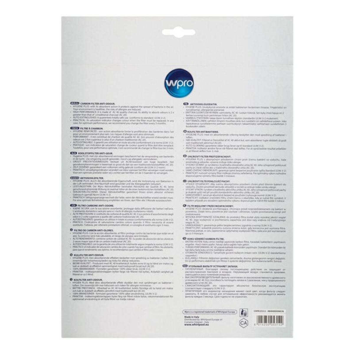 WPRO Accessoire Hotte Wpro FILTRE CHFE233 2