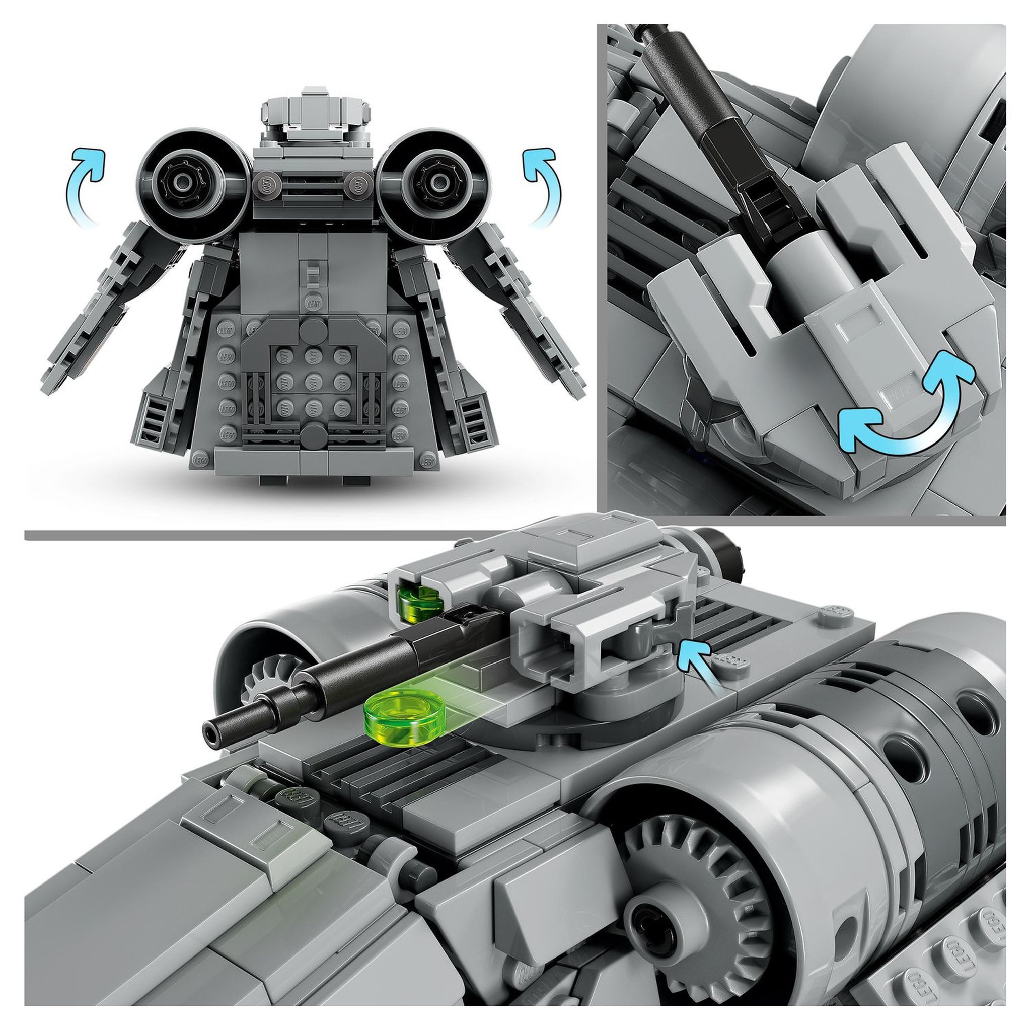 Voir la diapositive 6 : LEGO Star Wars 75338 Embuscade du Ferrix, Construction avec Speeder, Jouet avec 3 Minifigurines de Personnages, et Figurine Cassian Andor, Série Andor