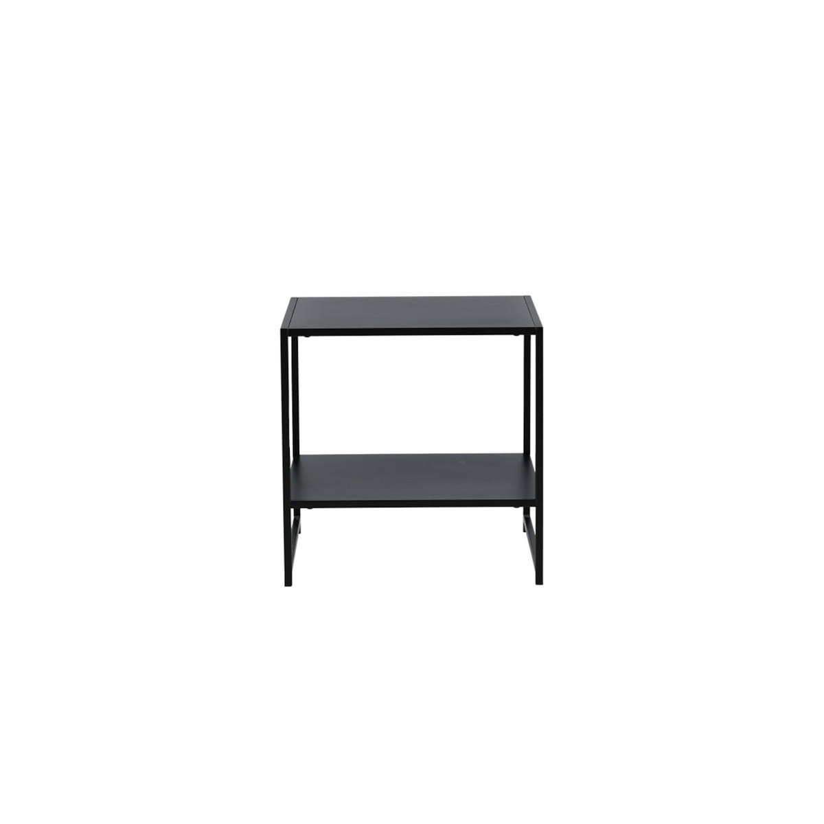 Paris Prix Table d'Appoint Avec Étagère  Staal  50cm Noir