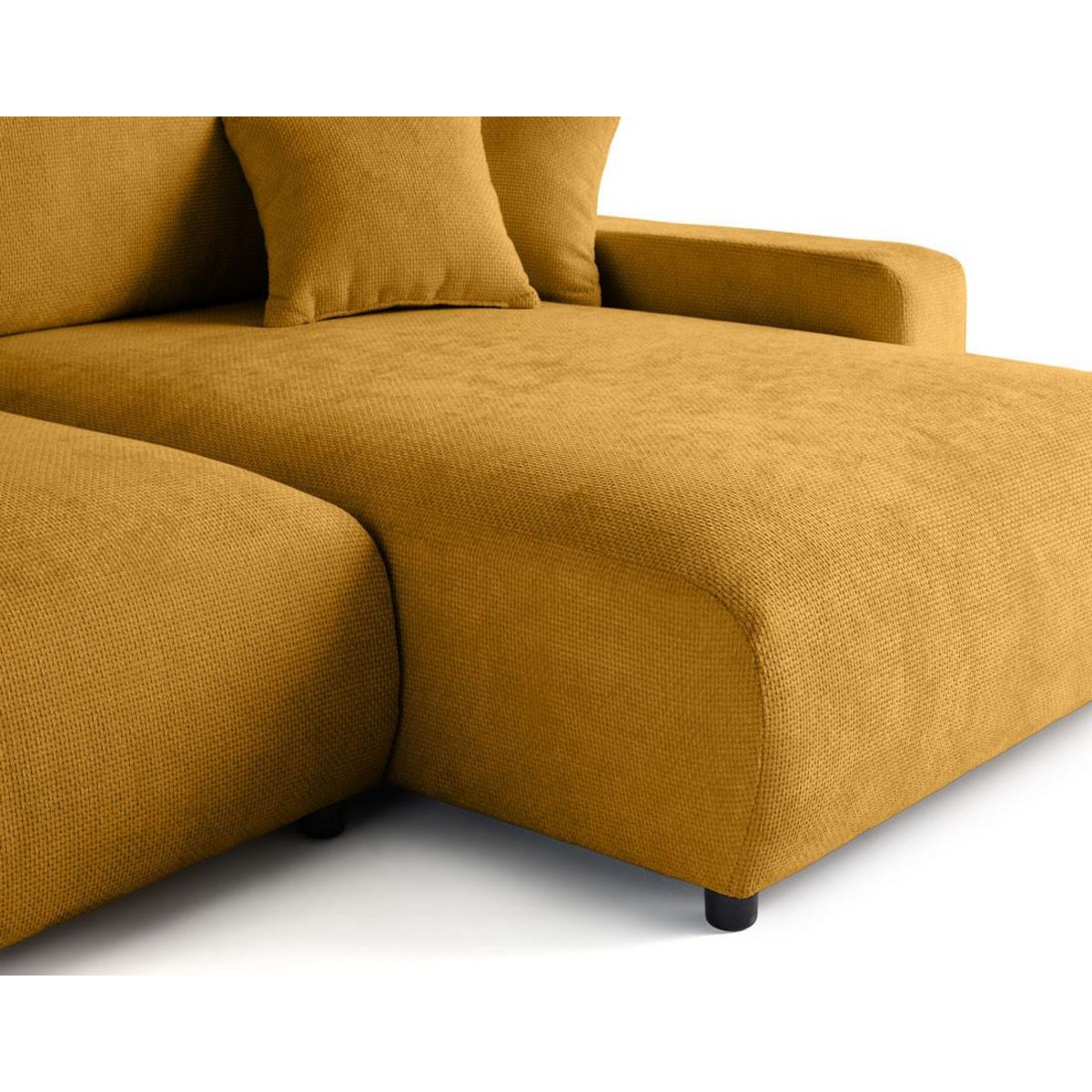 LISA DESIGN Pivoine - canapé d'angle réversible - 4 places - convertible avec coffre - en velours texturé