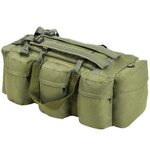 VIDAXL Sac de sport style militaire 3 en 1 90 L Vert olive