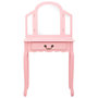 Voir la diapositive 3 : VIDAXL Coiffeuse et tabouret Rose 65x36x128 cm Bois de paulownia MDF