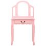 Voir la diapositive 3 : VIDAXL Coiffeuse et tabouret Rose 65x36x128 cm Bois de paulownia MDF