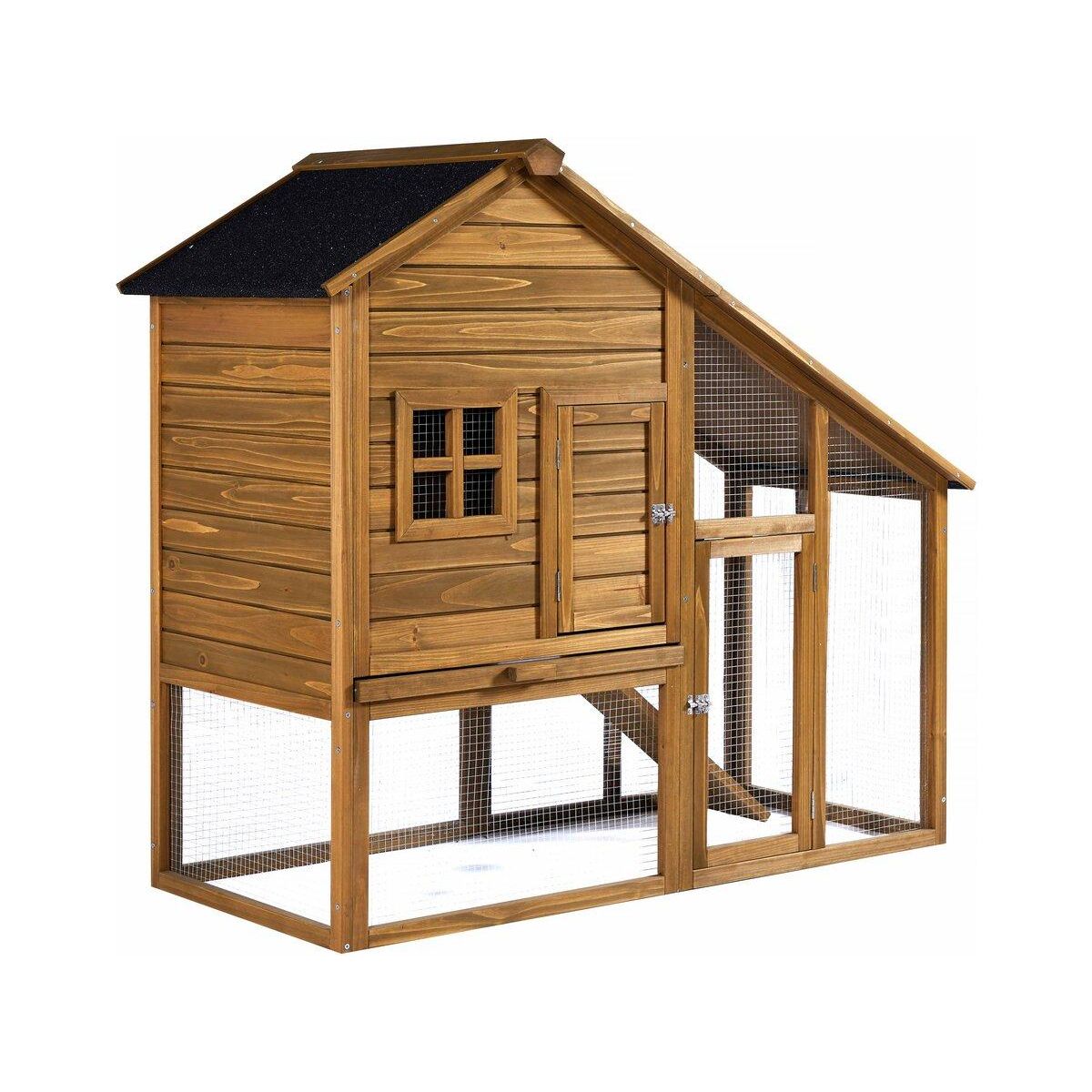 Habitat et Jardin Poulailler  Lily  avec pondoir en bois - Marron