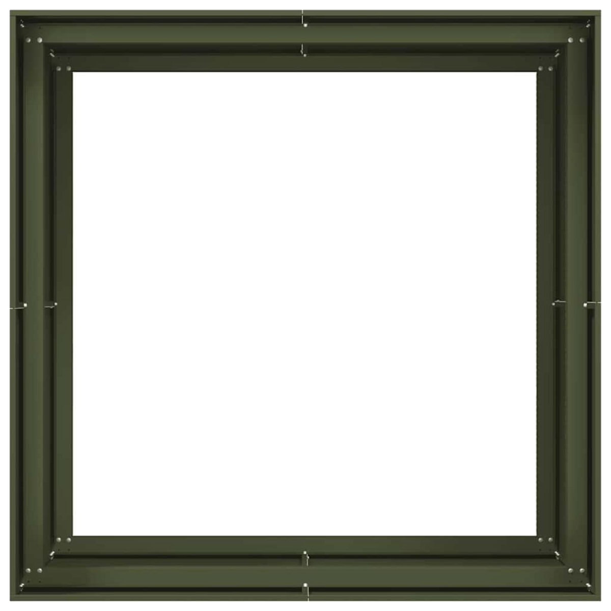 VIDAXL Jardiniere vert olive 100x100x80 cm acier