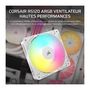 Voir la diapositive 2 : Corsair Ventilateur ARGB 120mm - CORSAIR - RS120 - Blanc - Refroidissement performant et effets lumineux ARGB
