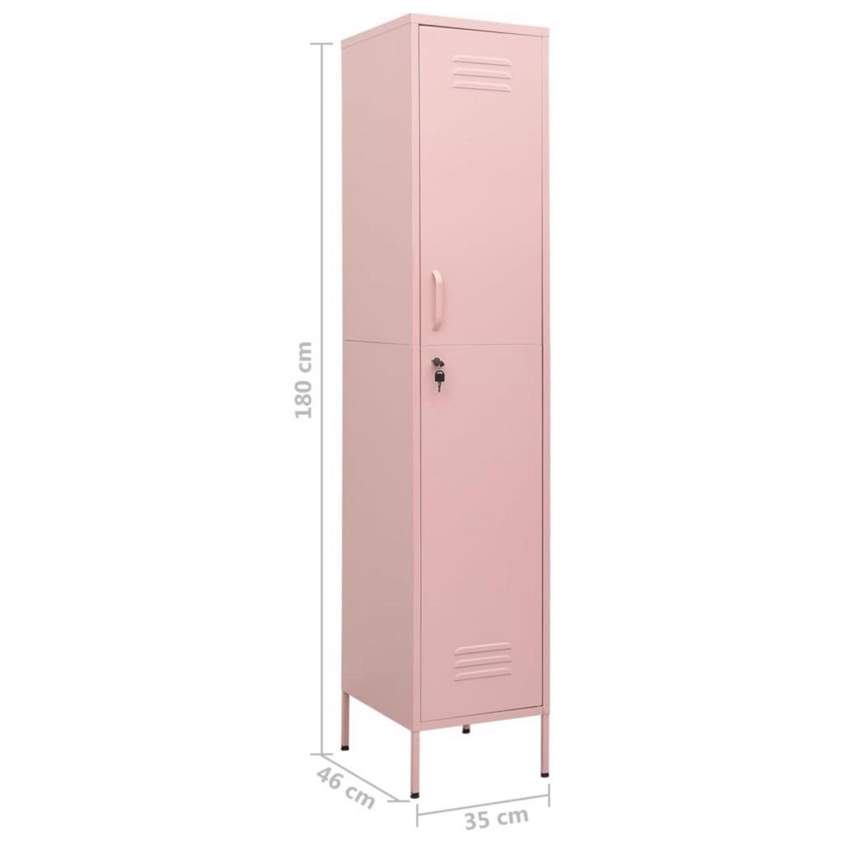VIDAXL Armoire a casiers Rose 35x46x180 cm Acier