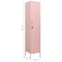 Voir la diapositive 6 : VIDAXL Armoire a casiers Rose 35x46x180 cm Acier
