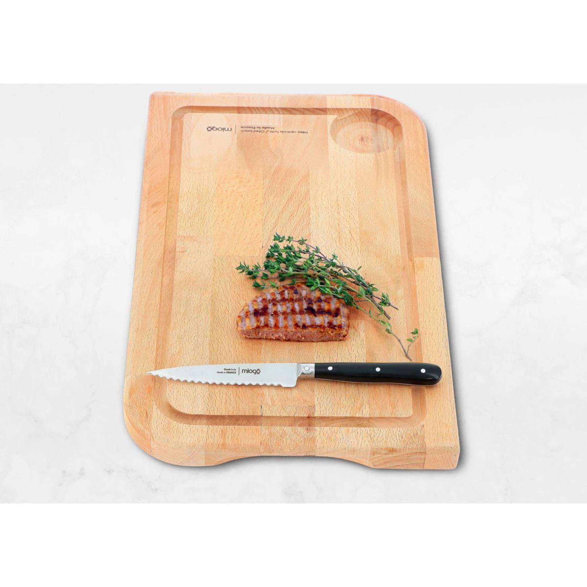 Voir la diapositive 4 : MIOGO Couteau steak 10.5 cm pleine soie
