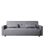 CONCEPT USINE Canapé scandinave convertible 3 places en tissu gris COPENHAGUE