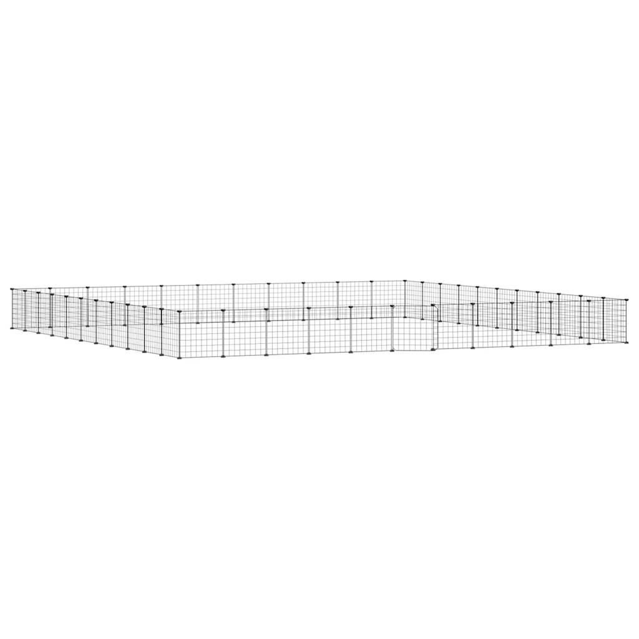 Voir la diapositive 2 : VIDAXL Cage animaux de compagnie a 44 panneaux et porte Noir 35x35 cm