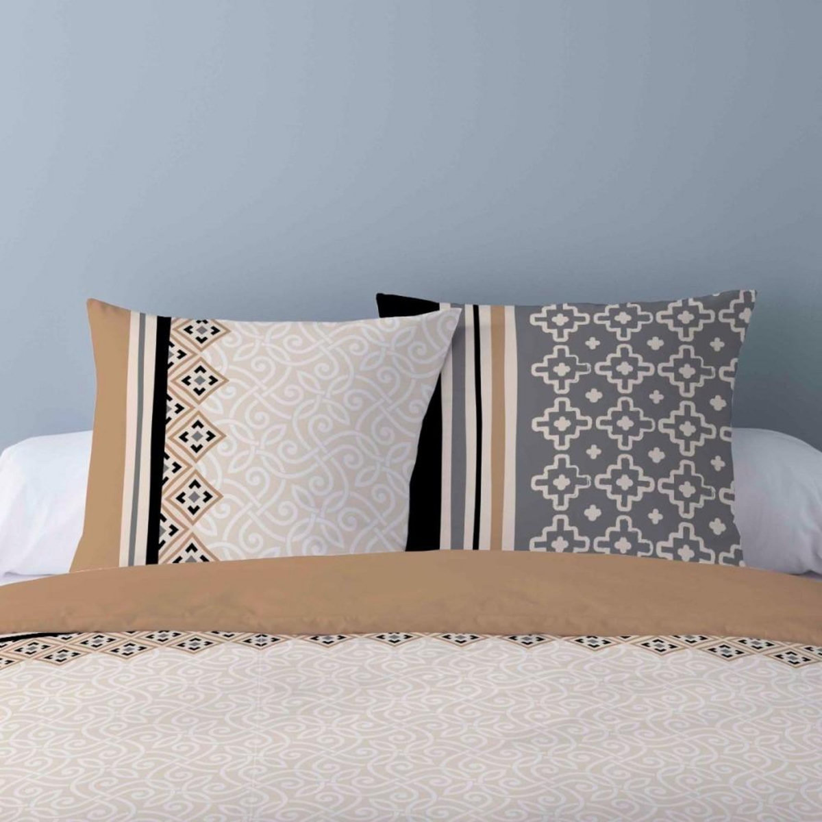 Dourev Housse de couette 240x220 CASPAR + 2 taies 100% coton