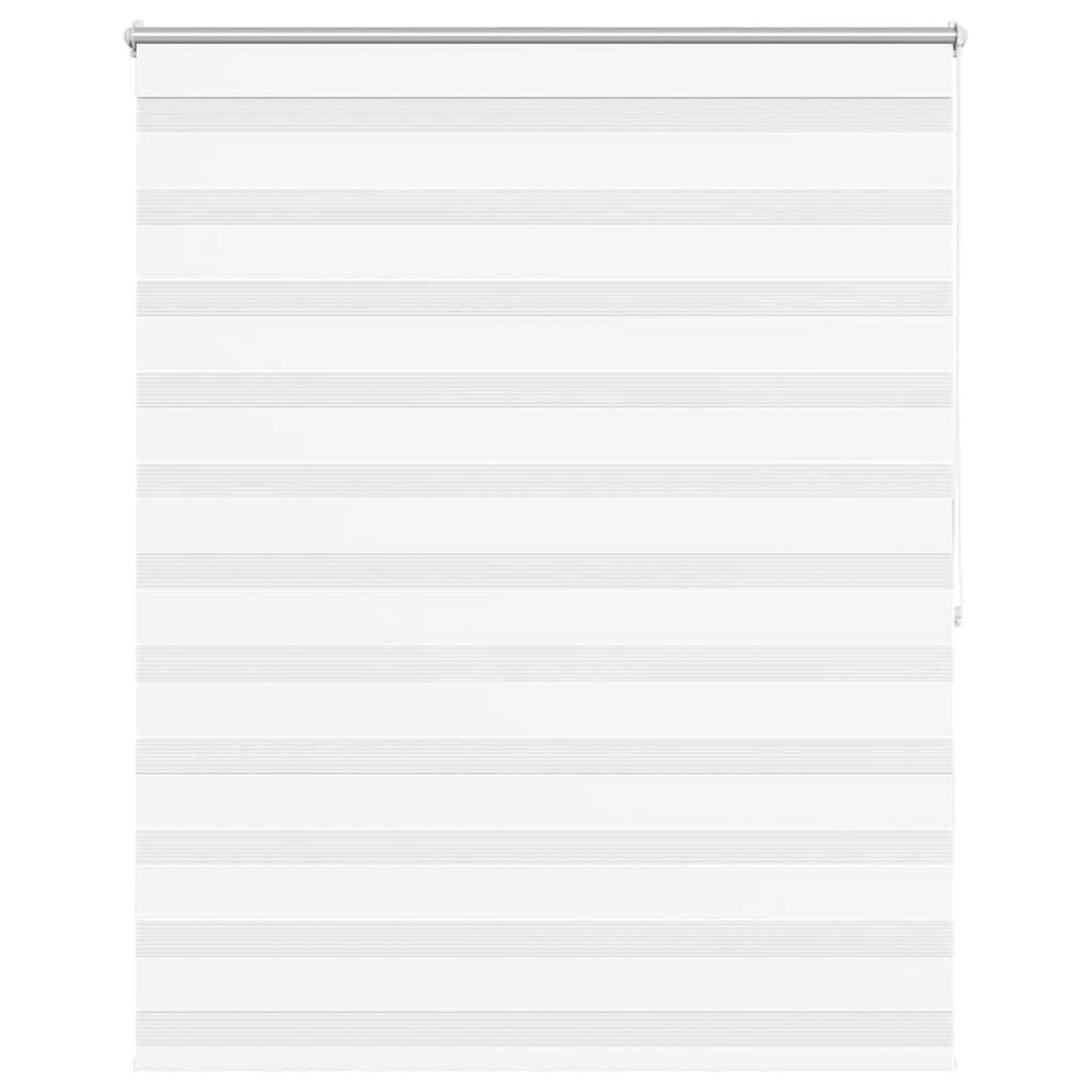 VIDAXL Store venitien zebre 140,9 x 175 cm, largeur du tissu 136,7 cm, blanc