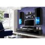 Voir la diapositive 6 : Paris Prix Meuble TV Mural Design  Mini  200cm Noir