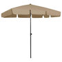 Voir la diapositive 1 : VIDAXL Parasol de plage taupe 200x125 cm