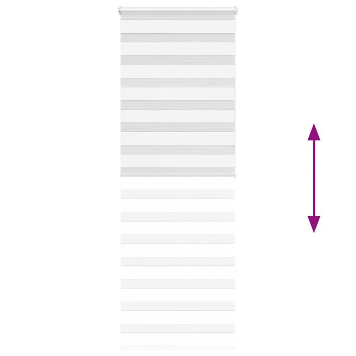 VIDAXL Store zebre blanc 75x200 cm largeur du tissu 70,9 cm polyester