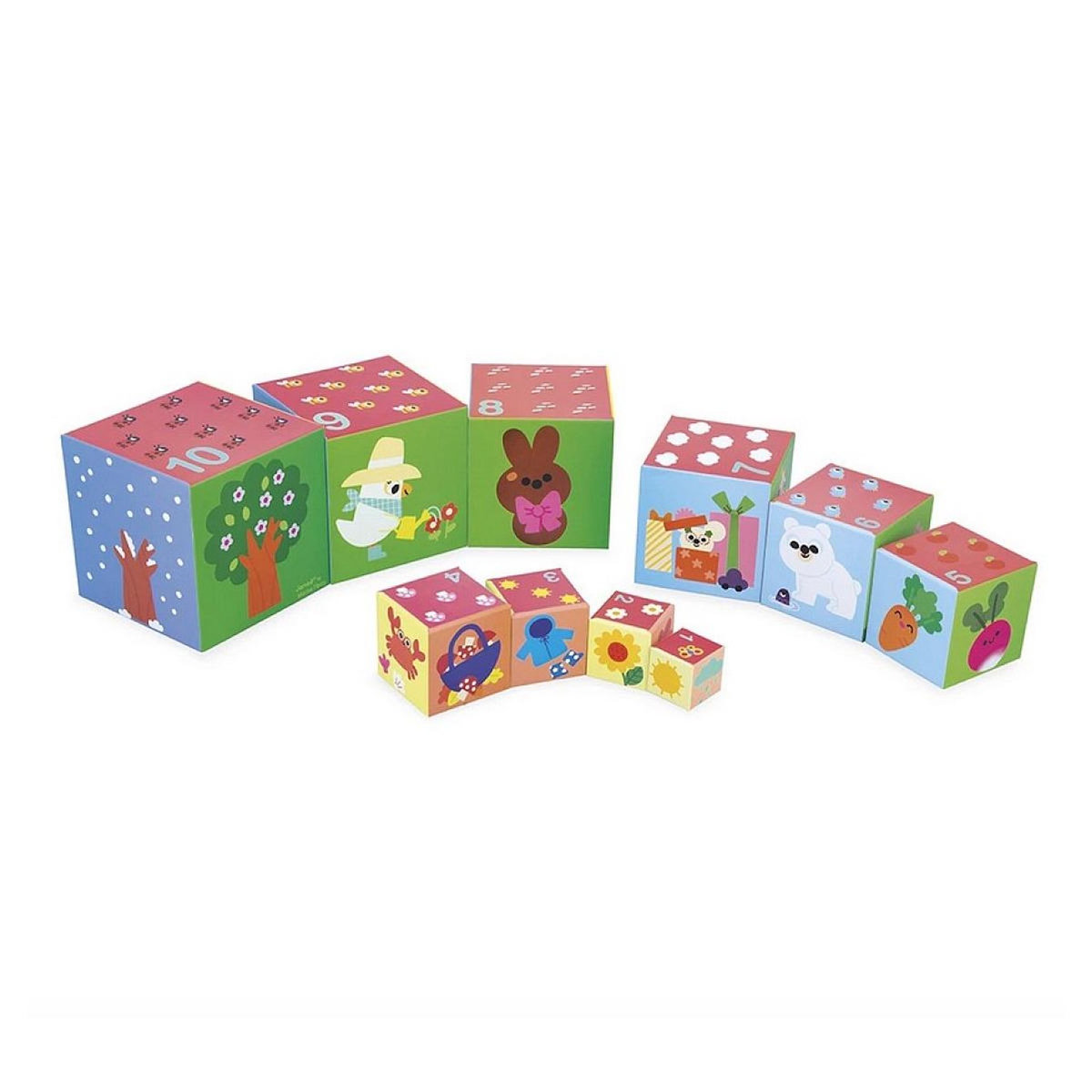 Juratoys-Janod Pyramide carre Les 4 saisons