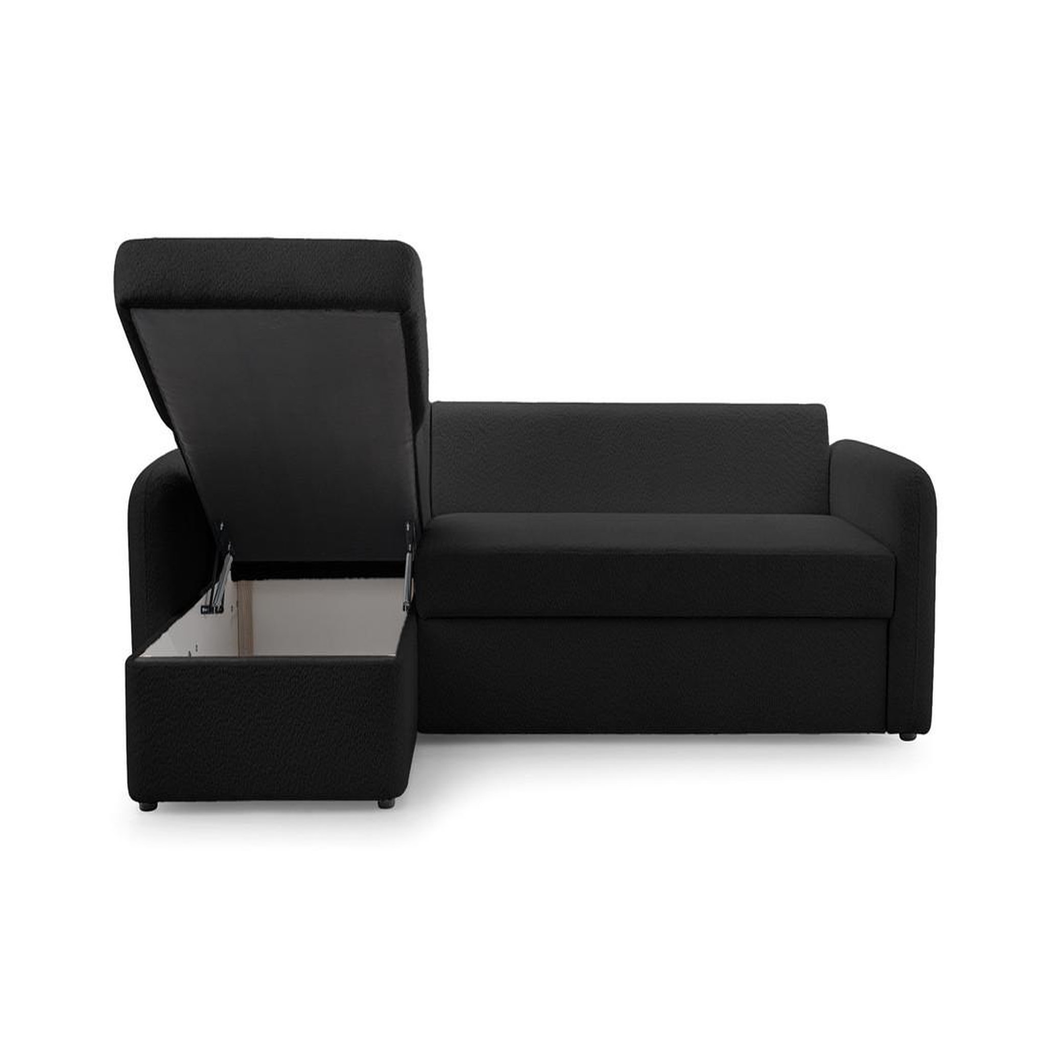 Voir la diapositive 4 : BEST MOBILIER Pocatello - canapé d'angle réversible 4 places - convertible avec coffre - en tissu bouclette