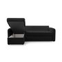 Voir la diapositive 4 : BEST MOBILIER Pocatello - canapé d'angle réversible 4 places - convertible avec coffre - en tissu bouclette