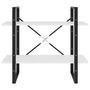 Voir la diapositive 4 : VIDAXL Bibliotheque a 2 niveaux Blanc 80x30x70 cm bois d'ingenierie