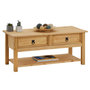 Voir la diapositive 1 : IDIMEX Table basse TEQUILA style mexicain avec 2 tiroirs, en pin massif