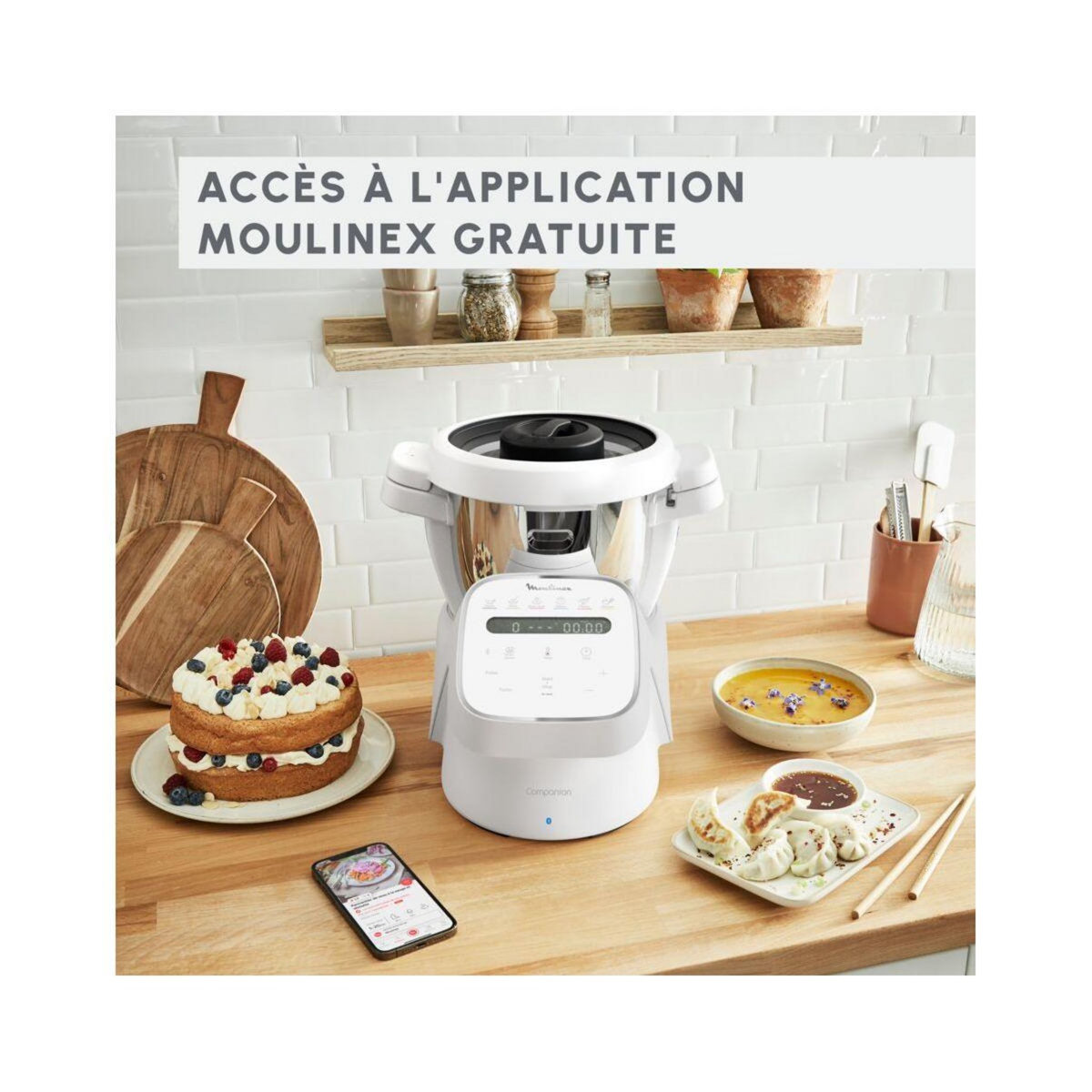 MOULINEX Robot cuiseur I-Companion Connect HF941AF0