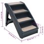 Voir la diapositive 6 : VIDAXL Escalier pliable a 4 marches pour chiens Gris fonce