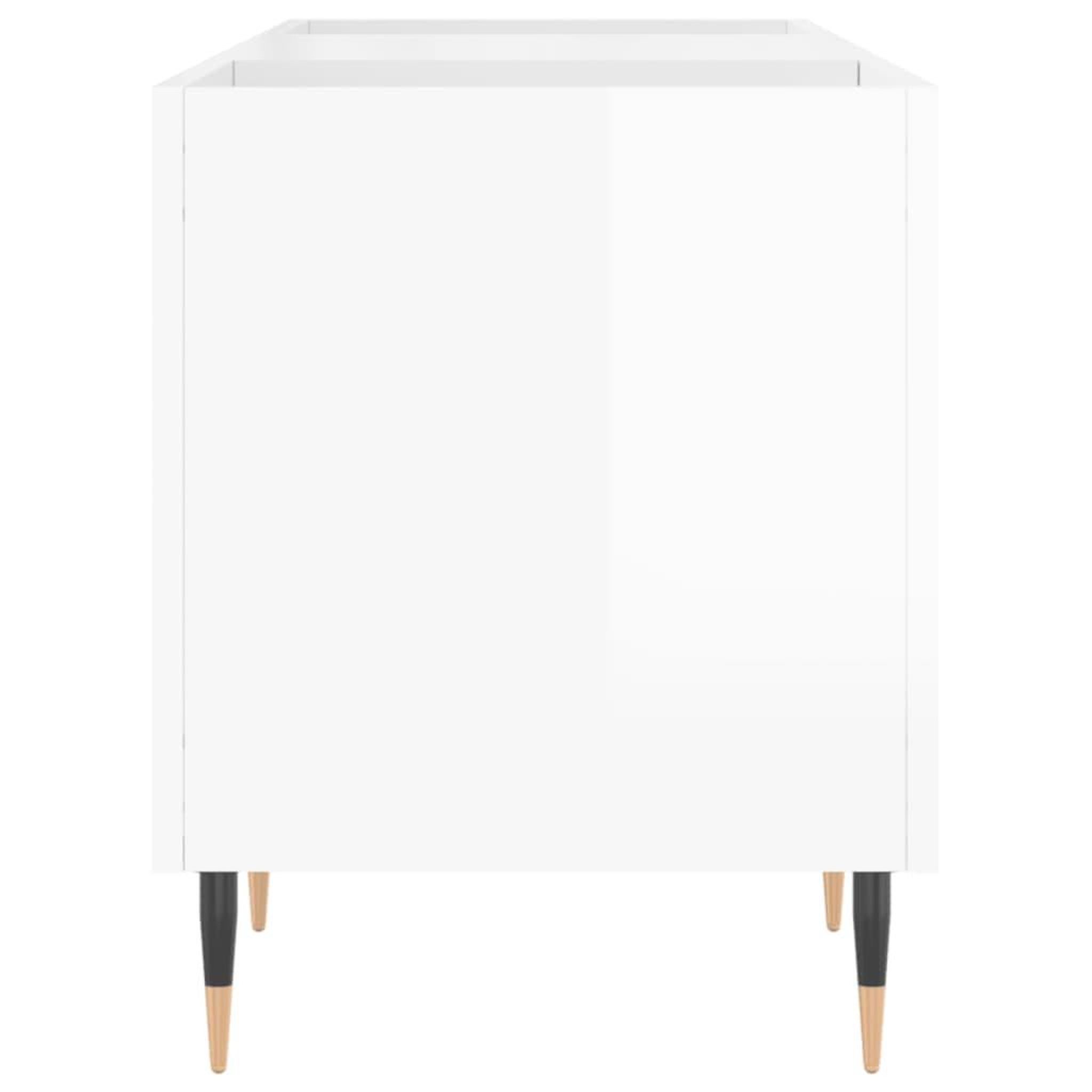 Voir la diapositive 5 : VIDAXL Armoire a disques blanc brillant 121x38x48 cm bois d'ingenierie