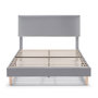Voir la diapositive 3 : VS VENTA-STOCK Cadre de lit rembourré Lauren 30 cm, 140 x 190 cm, Gris clair