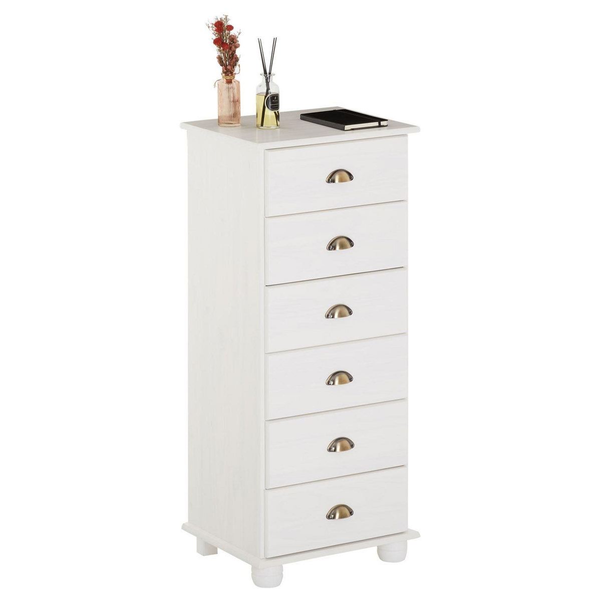 IDIMEX Chiffonnier en pin massif COLMAR, avec 6 tiroirs