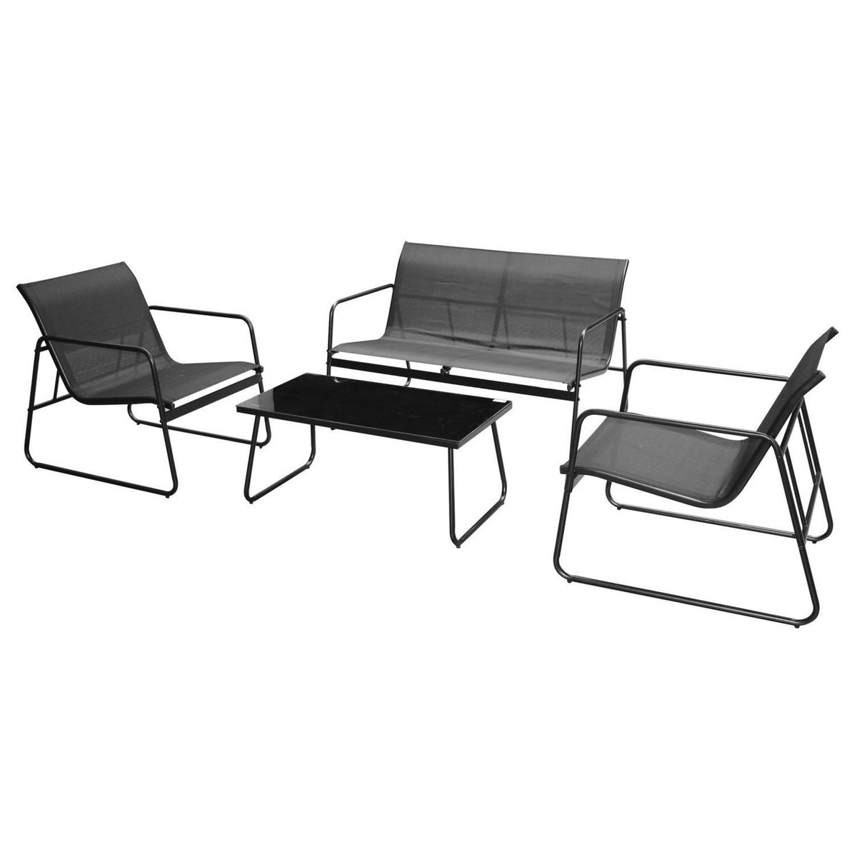 SUNNYDAYS Salon de jardin Lounge - 4 places