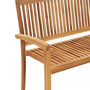 Voir la diapositive 4 : VIDAXL Banc de jardin empilable et coussin 128,5cm Bois de teck massif