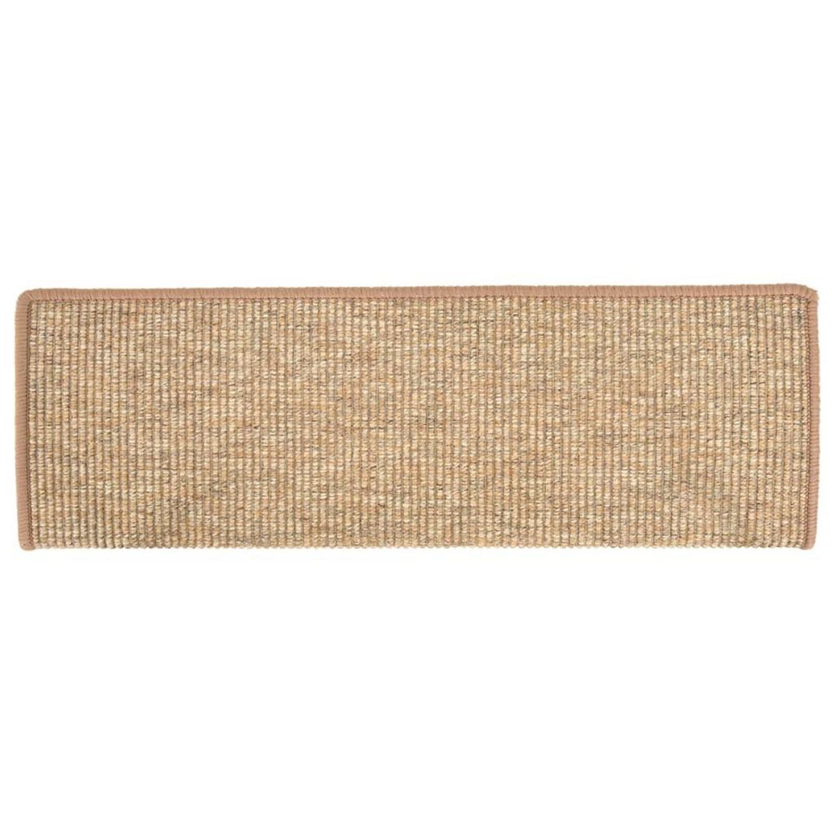 VIDAXL Tapis d'escalier auto-adhesifs 15 pcs Marron clair 65x21x4 cm