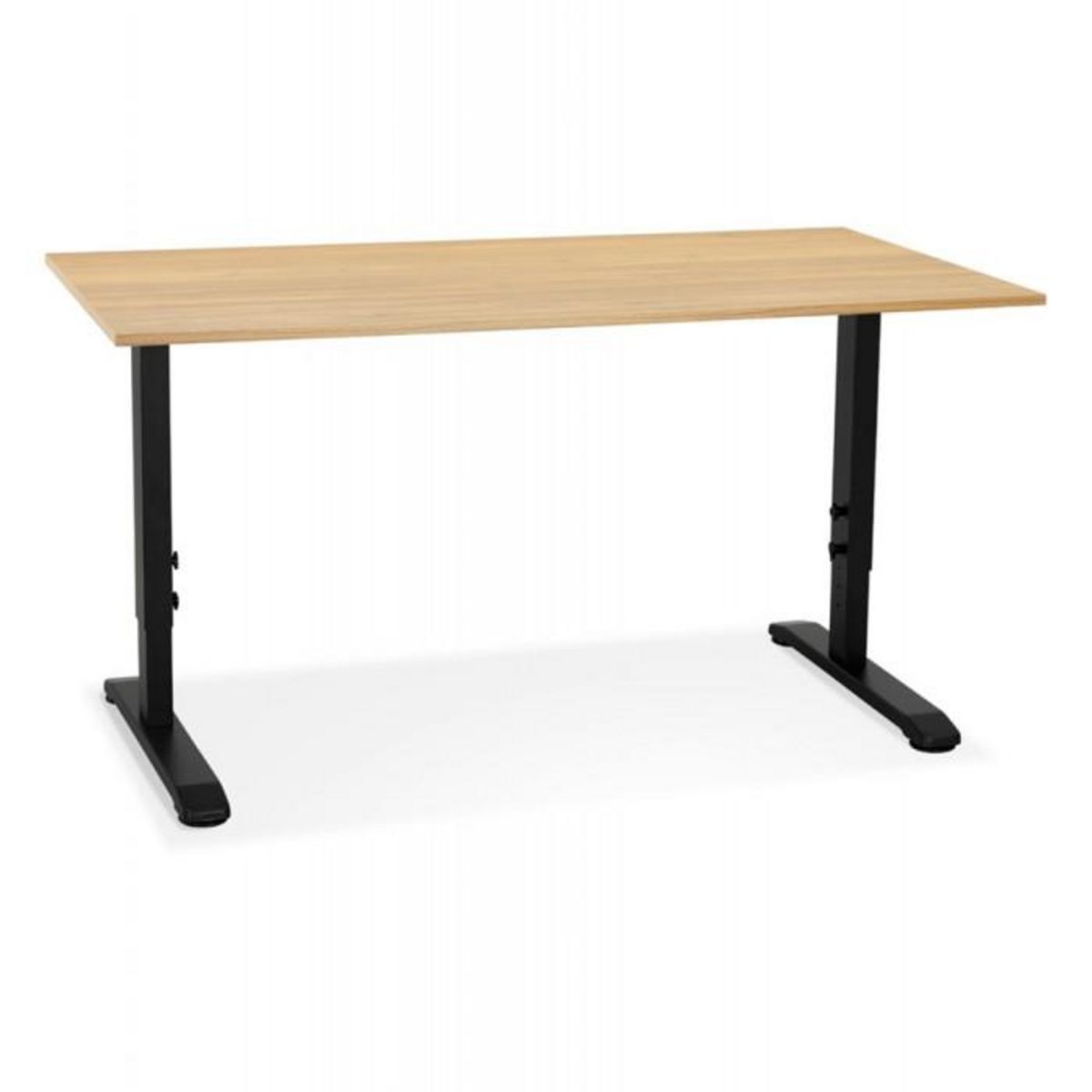 Paris Prix Bureau Hauteur Réglable  Mathew  160cm Noir & Naturel