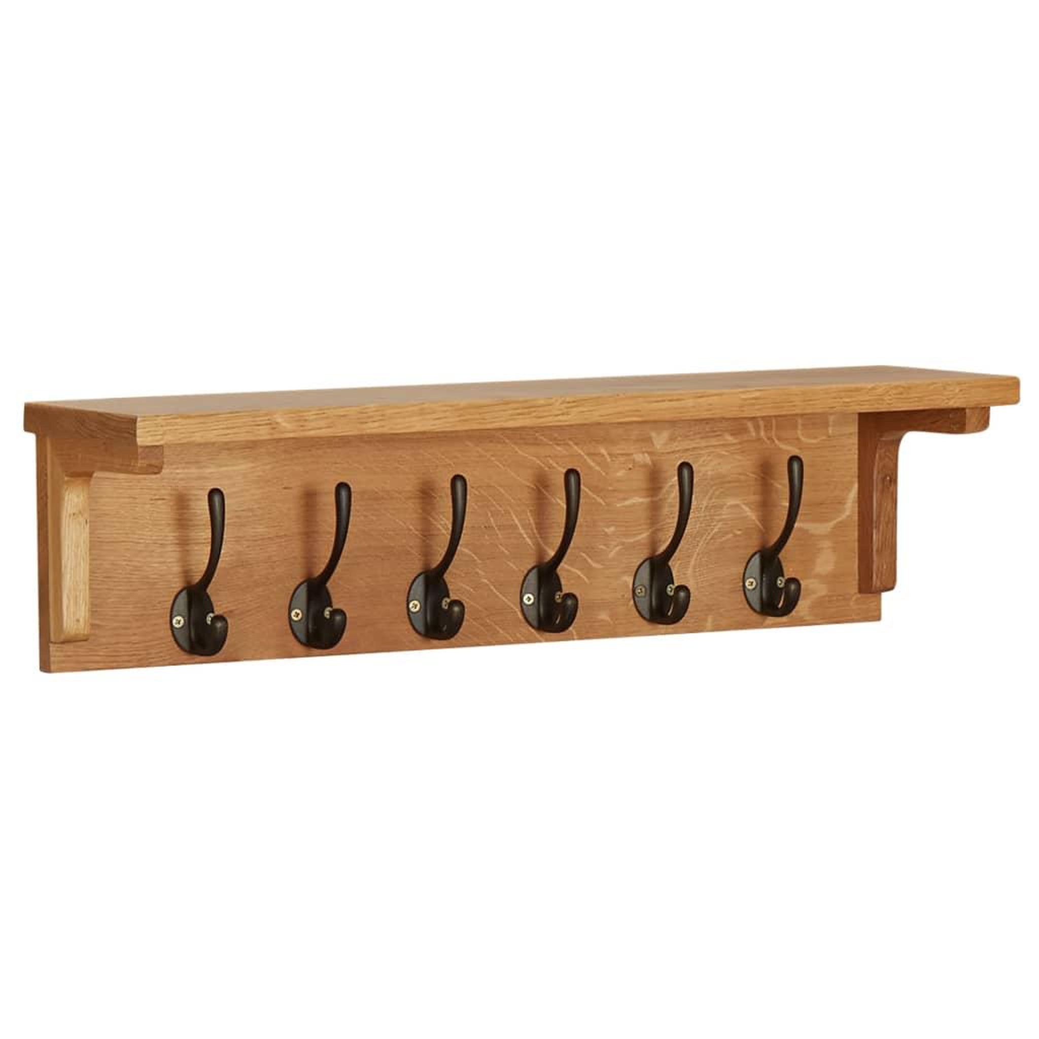 Voir la diapositive 1 : VIDAXL Porte-manteau 60x16x16 cm Bois de chene massif
